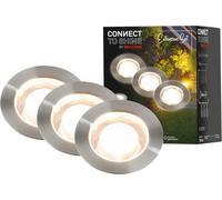 BRILONER - Système de jardin Connect to Shine 12V, jeu de 3 rallonges de 2 m, kit d'extension, IP67 contre l'immersion temporaire, connexion par fiche, 2 m, noir