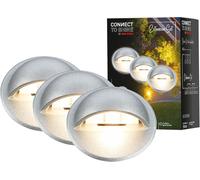 BRILONER - Système de jardin Connect to Shine 12V, jeu de 3 rallonges de 2 m, kit d'extension, IP67 contre l'immersion temporaire, connexion par fiche, 2 m, noir