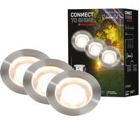 BRILONER - Système de jardin Connect to Shine 12V, jeu de 3 rallonges de 2 m, kit d'extension, IP67 contre l'immersion temporaire, connexion par fiche, 2 m, noir
