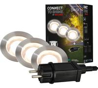 BRILONER - Système de jardin Connect to Shine 12V, jeu de 3 rallonges de 2 m, kit d'extension, IP67 contre l'immersion temporaire, connexion par fiche, 2 m, noir