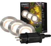 BRILONER - Système de jardin Connect to Shine 12V, jeu de 3 rallonges de 2 m, kit d'extension, IP67 contre l'immersion temporaire, connexion par fiche, 2 m, noir