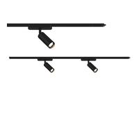 BRILONER Système de rail Luxtrail - Kit d'extension - 2 spots LED extensibles et orientables - Lampes - Système de rail lumineux - Plafonnier - 1 m - Noir