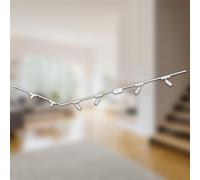 BRILONER - Système de rail Luxtrail set complet, 4x LED Spots, 2x LED Tracklight, forme L, lampes, système de rail lumineux pour plafond, rail pour spots, lampe de plafond, plafonnier, 3m, blanc