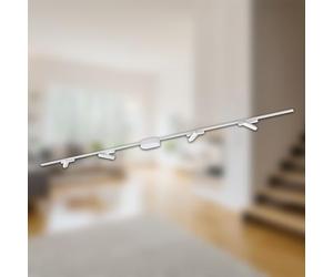 BRILONER - Système de rail Luxtrail set complet, 4x LED Tracklight, orientable, lampes, système de rail lumineux pour plafond, projecteur rail, lampe de plafond, plafonnier, spotlight, 2m, blanc