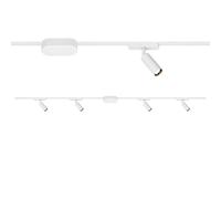 BRILONER - Système de rail Luxtrail set de démarrage, 4x LED Spots, extensible, orientable, lampes, système de rail d'éclairage pour plafond, rail de spots, lampe de plafond, plafonnier LED, 2m, blanc