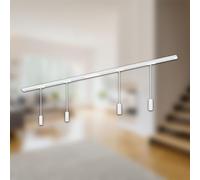 BRILONER - Système de rail Rail set complet, 4x LED Suspension dimmable, lampes, système de rail lumineux pour plafond, rail pour spot, lampe de plafond, plafonnier, lampe suspendue, 1,5m, blanc