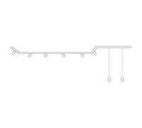 BRILONER - Système de rail Rail, set complet, 6x GU10 spots orientables, 2x GU10 suspensions, forme Cap/Stairs-Form, système de rail d'éclairage pour plafond, rail pour spots, 5,25m, blanc