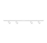 BRILONER - Système de rail Rail set de démarrage, 4x GU10 spots orientables, extensible, système d’éclairage pour plafond, lampe de plafond, plafonnier, spotlight, 1,5 m, blanc