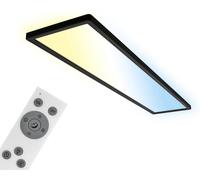 Briloner TAVA 7533015 Panneau à LED 36 W blanc chaud, blanc lumière du jour noir
