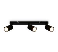 BRILONER - Plafonnier LED GU10 Max 9W, Lustre pour Salon, Chambre à Coucher, Cuisine et Salle de Bain, Spot LED de Plafond, Applique Murale d'Intérieur, Noir, 155x55x440