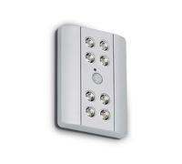 Briloner - Veilleuse avec détecteur de mouvement, Lumière LED sous le meuble de cuisine, Lumière d'armoire, Éclairage d'armoire, Sous le meuble de cuisine, Fonctionne sur piles, Couleur titane