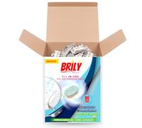 BRILY by Naramaki NOUVEAU Pastilles Lessive pour le lave-vaisselle - 90 TABS ALL IN ONE - Brillant Dégraissant - 90 Gèlules Citron - Action Détartrante