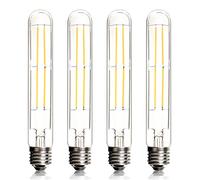 BRIMAX Ampoule E27 Dimmable LED 8W=80W Incandescence, Ampoule Tube E27 2700k Blanc Chaud 800lm AC220-240V, Ampoules LED Tubulaires T30 Décorative Style Vintage pour Lampes Murales, Lustres, Lot de 4