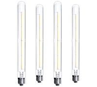 BRIMAX Ampoules LED dimmables, T30 30CM*3CM, Douille E27, 2700K blanc chaud, 8W 800 lumens, AC220-240V, Lampe tubulaire en verre, Punk Moderne Suspensions Appliques, lot de 4