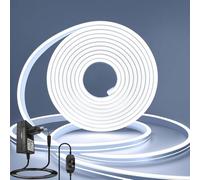 BRIMAX Ruban LED Neon Extérieur Élégant, 10M - Blanc Froid 6000K | Silicone Haute Qualité, IP67, Dimmable | Pour une Ambiance Moderne sur Terrasse, Jardin & Façade