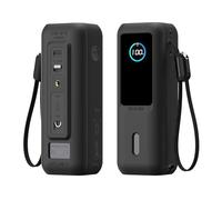 BRIMFORD Housse de protection en silicone pour ordinateur portable Anker 165 W (25000 mAh), avec emplacement pour carte TF/SIM et dragonne douce pour la peau (noir)