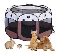 BRIMOREA - Enclos pour Chiot - 74 x 74 x 43 cm - Cage pour Chien pour la Maison - Cage grillagée pour Chien - à Lancer pour Chat - intérieure pour Chat