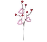 Brindilles artificielles en forme de cœur rouge et rose, pour bouquets de Saint-Valentin, anniversaire, mariage, décoration d'intérieur (style 5)