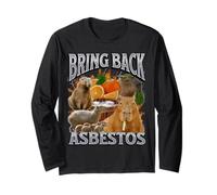 Bring Back Asbestos Funny Capybara Meme Bootleg Y2K Graphic Manche Longue
