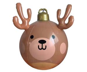 Bring Festive Cheer to Your Home or School with This Giant Christmas Inflatable Reindeer Ball. Perfect for Pathways, driveways, Patios, and backyards, This Eye-Catching Decoration Instantly Creates a
