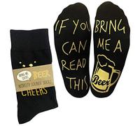 bring me socks Chaussettes fantaisie fantaisie « If you can read this bring me a beer » pour cadeau de bière, taille unique