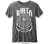Bring Me The Horizon T Shirt Crooked Young Logo Officiel Charcoal Gris Burnout Size S