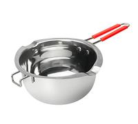 BringLuck2U Creuset pour Bain-Marie,1200ml ChaudièRes Universelles en Acier Inoxydable,avec PoignéE RéSistante à La Chaleur,Fond Plat,pour La Chauffage du Lait,du Beurre Ou du Chocolat