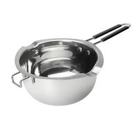 BringLuck2U Pot de Fusion de Bougies - 1200 ML - Pot de Fusion au Chocolat en Acier Inoxydable 304 - Bol de Fusion au Bain-Marie - pour Chocolat, Sucre, Beurre, Fromage, Caramel - avec poignée
