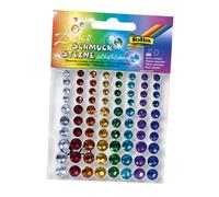 Folia Pierres décoratives autocollantes Bringmann 12306 Arc-en-ciel scintillantes 80 pièces