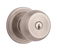 BRINKS Home Security Push Pull Rotate Door Locks 23001-119 Stafford Style Keyed Entry Door Knob, Satin Nickel by Home Security Push Pull Rotate Door Locks