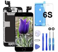Brinonac Écran pour iPhone 6s 4,7" LCD de Remplacement Complet Préassemblés Capteur de Proximité, Caméra Frontale, Écouteur et Bouton Home avec Kit de Réparation (Noir)