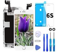 Brinonac Écran pour iPhone 6s 4,7" LCD de Remplacement Complet Préassemblés Capteur de Proximité, Caméra Frontale, Écouteur et Bouton Home avec Kit de Réparation (Blanc)