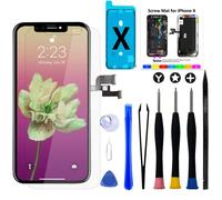 Brinonac Écran pour iPhone X, 5,8" OLED Ecran Tactile 3D Remplacement Assemblé avec Outils de Réparation et Verre Trempé pour A1865/A1901/A1902