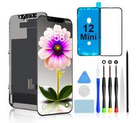 Brinonac FHD Écran pour iPhone 12 Mini, Remplacement d'écran LCD Retina 5,4" Full HD Tactile Digitizer Cadre Assemblage
