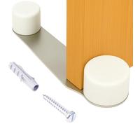 brinox 84d18 Butée de porte, avec support, blanc, 32 x 10
