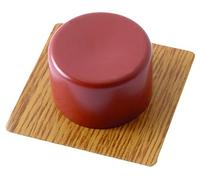 Brinox Butée de Porte adhésive pour parquet Marron | Lot de 2 unités | Caoutchouc amortissant et Base en Acier Inoxydable 45 x 45 x 21 mm