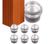 Brinox Butée de porte cylindrique adhésive, 6 unités, butées en caoutchouc transparent et adhésif, fabriquées en Espagne, protection des murs, méthacrylate résistant sans vis
