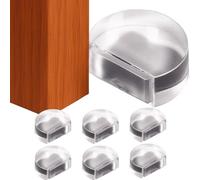 Brinox Butée de porte pour sol ovale, lot de 6 butées adhésives transparentes fabriquées en Espagne avec mousse amortissante, protection silencieuse des murs et des meubles, méthacrylate résistant