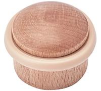 Brinox Butée en bois cylindrique avec vis invisible, hêtre, 2,9 x 3,5 x 3,5 cm