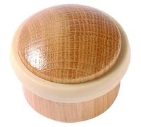 brinox Butoir de Porte adhésif en chêne | Butée cylindrique en Bois Naturel avec Caoutchouc Amortisseur Ø35 x 29 mm