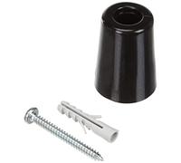 Brinox Grand butoir de Porte avec vis, Noir, 5 x 3,7 x 3,7 cm