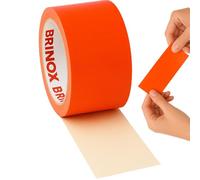 Brinox Ruban adhésif extra fort, ruban américain renforcé 50 mm x 10 m pour réparation, raccordement, scellage et emballage couleur orange fluo