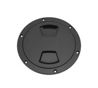 Briny River 1 couvercle de trappe d'inspection de bateau noir de 12,7 cm avec plaque de couverture amovible, trous pré-percés pour bateau, yacht, camping-car