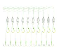 Briny River 10x Hameçons à Ressort pour Pêche à La Carpe Taille 12# Piège à Appâts pour Carpes Argentées Et Carpes à Grosse Tête