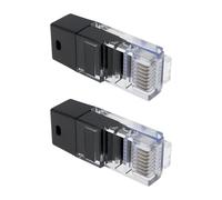 Briny River 2 Connecteurs RJ45 avec Résistance de Terminaison de 120 Ω Noirs pour Test de Court-Circuit de Connexion de Ligne