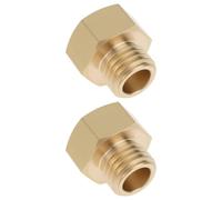 Briny River 2 Pièces Adaptateur de Manomètre en Laiton M12 X 1,5 Mâle Vers 1/4" Femelle pour Systèmes Hydrauliques Et Pneumatiques