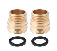 Briny River 2 Pièces Adaptateur de Robinet en Laiton M24 Mâle M22 Femelle Vers Filetage 1/2" Adapté à L'irrigation Du Jardin