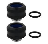 Briny River 2 Raccords de Refroidissement par Eau G1/4" pour Tubes Rigides de 14 Mm Compatible avec PC Les Systèmes de Refroidissement Liquide Noirs