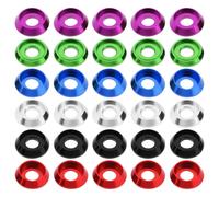 Briny River 60 pices M3 rondelles contre-alsage en alliage d'aluminium 8x2mm joints de cale de tasse pour modle de drone RC FPV PC