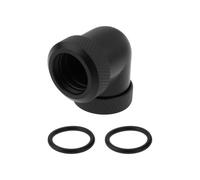 Briny River Adaptateur de tube dur G1/4 90 degrés TWT90KNS-K12 pour tube rigide OD14mm (Noir)